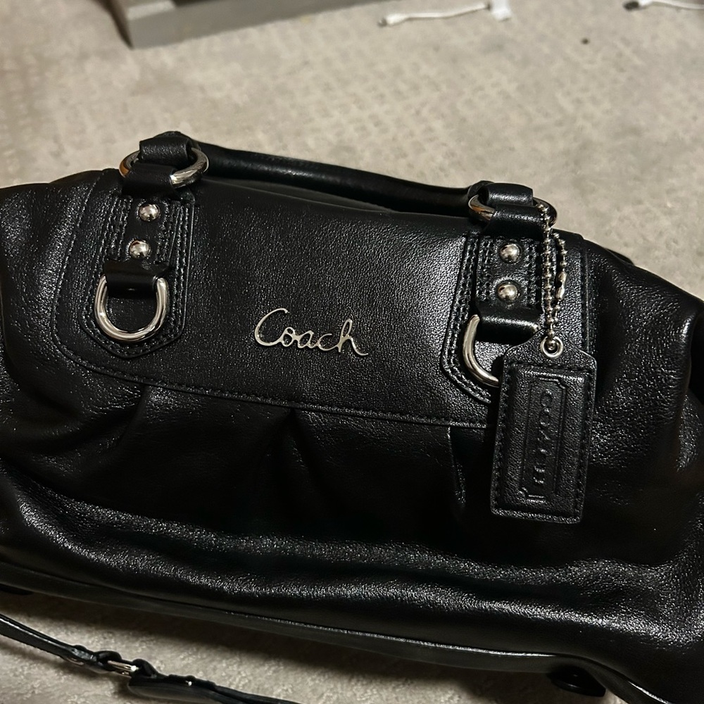 Coach Black Leather Satchel